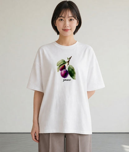 デザインTシャツ レディース さくらんぼ チェリー 食べ物 フード イラスト シック 女性 旅行用 白T
