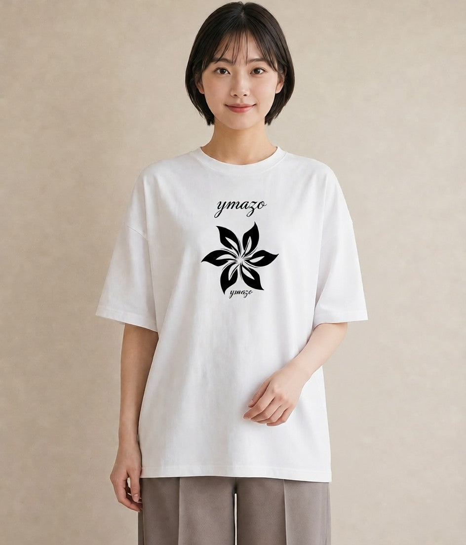 グラフィックTシャツ レディース 扇子 そよ風 ナチュラル アンティーク イラスト ガーリー 親子 20代 白T