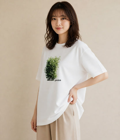 半袖Tシャツ レディース 夕暮れ バルコニー 夕焼け ナチュラル アンティーク イラスト ヴィンテージ風 週末コーデ 敬老の日 白T
