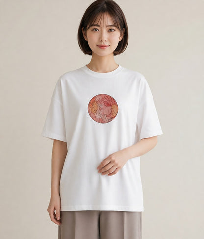 デザインTシャツ レディース お寿司 食べ物 フード イラスト お洒落 ママ カフェ服 白T