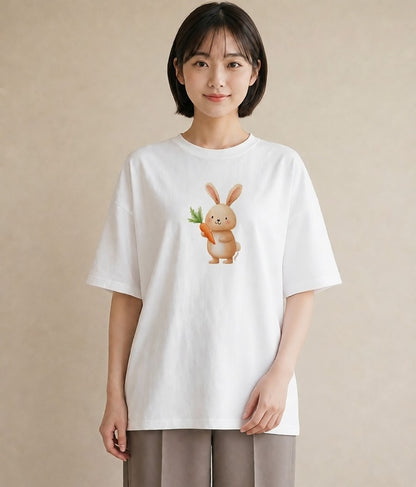 Tシャツ レディース うさちゃん ペット 動物 イラスト おしゃれギフト 社会人 白T