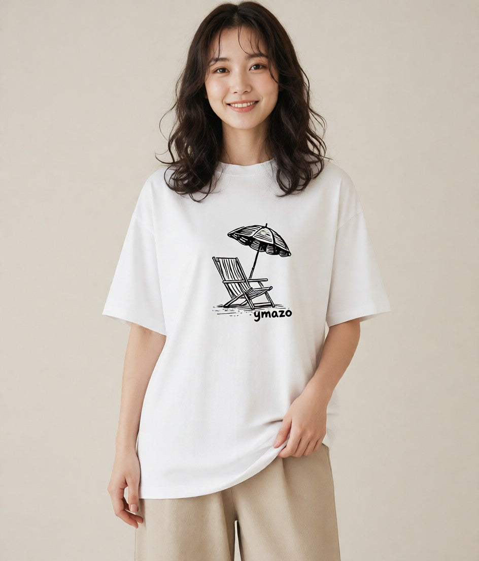 Tシャツ レディース 窓辺の椅子 窓辺 椅子 ナチュラル アンティーク イラスト ユニーク カフェ服 クリスマス 白T