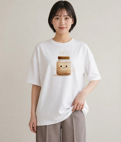 半袖Tシャツ レディース クリームソーダ 食べ物 フード イラスト きれいめ 母娘コーデ 自分用 白T