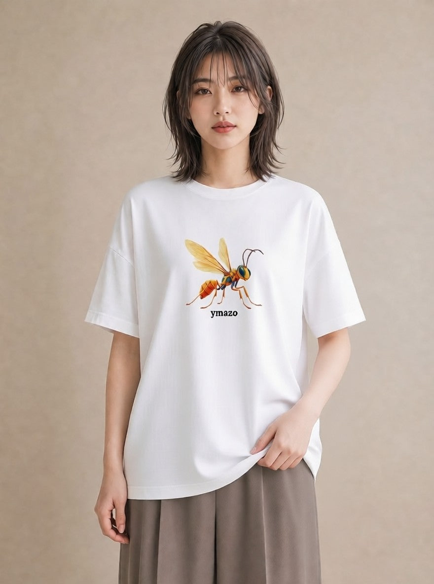 グラフィックTシャツ レディース アリ 昆虫 虫 イラスト ゆるかわ 母の日 ビーチ 白T
