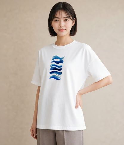 デザインTシャツ レディース 海 星空 宇宙 イラスト 普段使い ホワイトデー 春服 白T