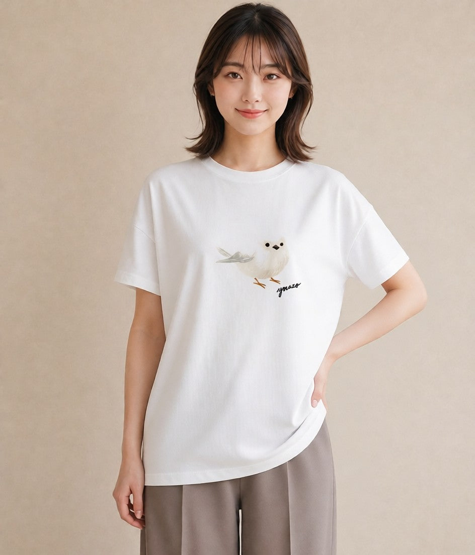Tシャツ レディース マメルリハ ペット 動物 イラスト 淡色 旅行 母娘コーデ 白T