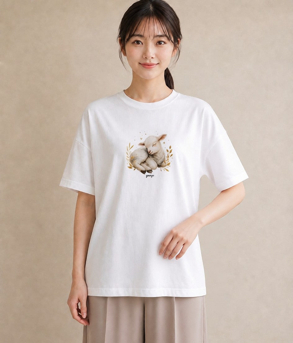 グラフィックTシャツ レディース 牡羊座 星空 宇宙 イラスト ラフカジュアル 女子会 お揃い 白T