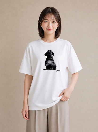 グラフィックTシャツ レディース 犬好き 犬 いぬ イラスト 親子 20代 白T