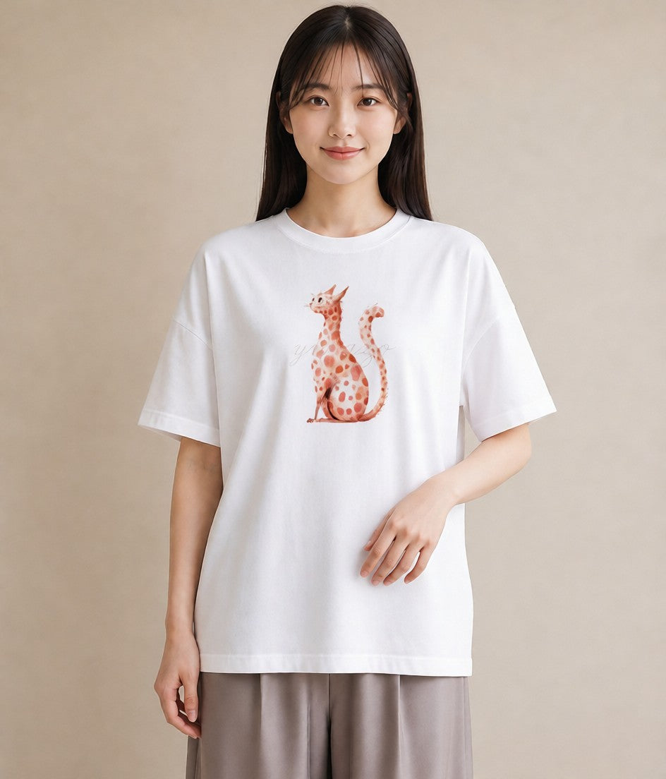 半袖Tシャツ レディース 猫の手 猫 ねこ イラスト 北欧風 誕生日プレゼント 綿100 白T