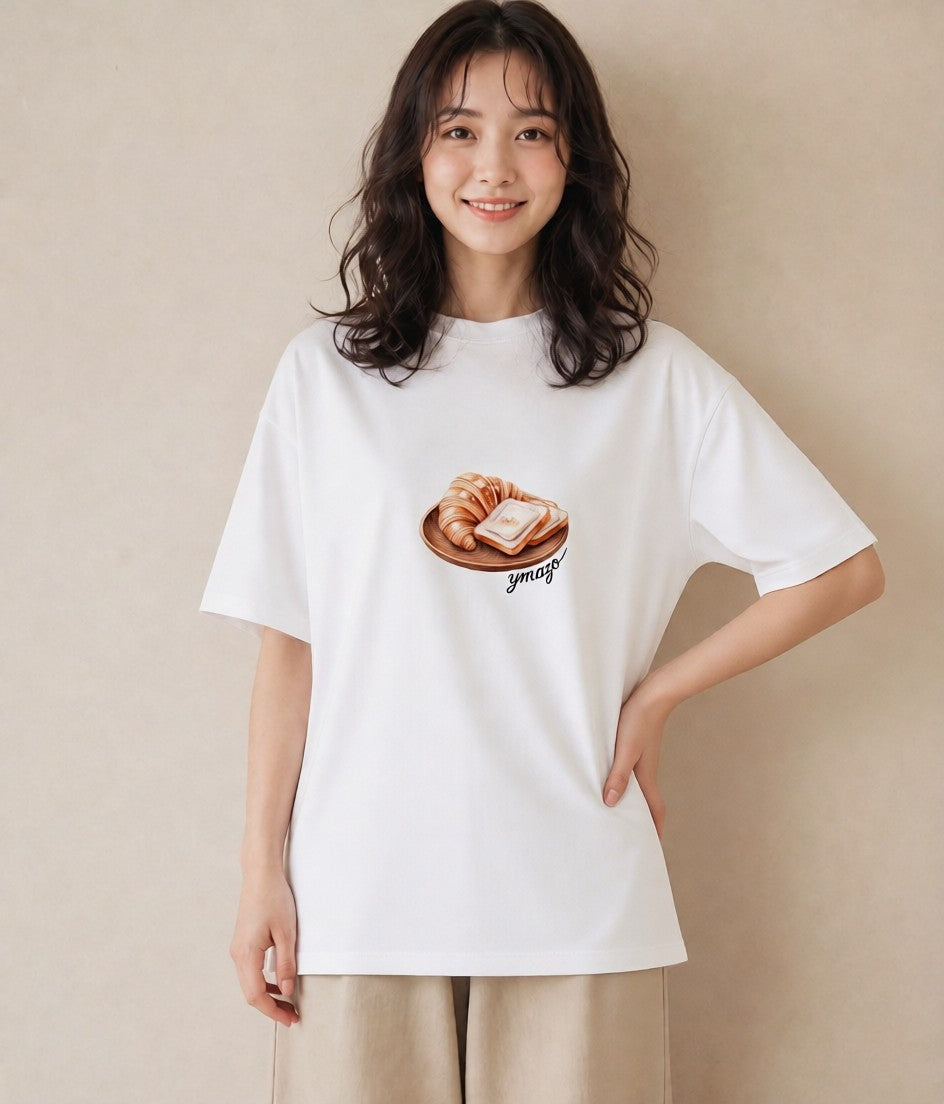 プリントTシャツ レディース たまご 食べ物 フード イラスト フェミニン 旅行用 海 白T