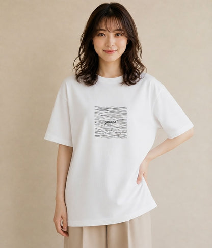半袖Tシャツ レディース 海 リゾート 夏 イラスト レトロ 旅行 母娘コーデ 白T