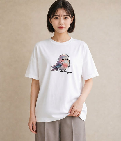 プリントTシャツ レディース マメルリハ ペット 動物 イラスト レトロ 誕生日プレゼント 綿100 白T