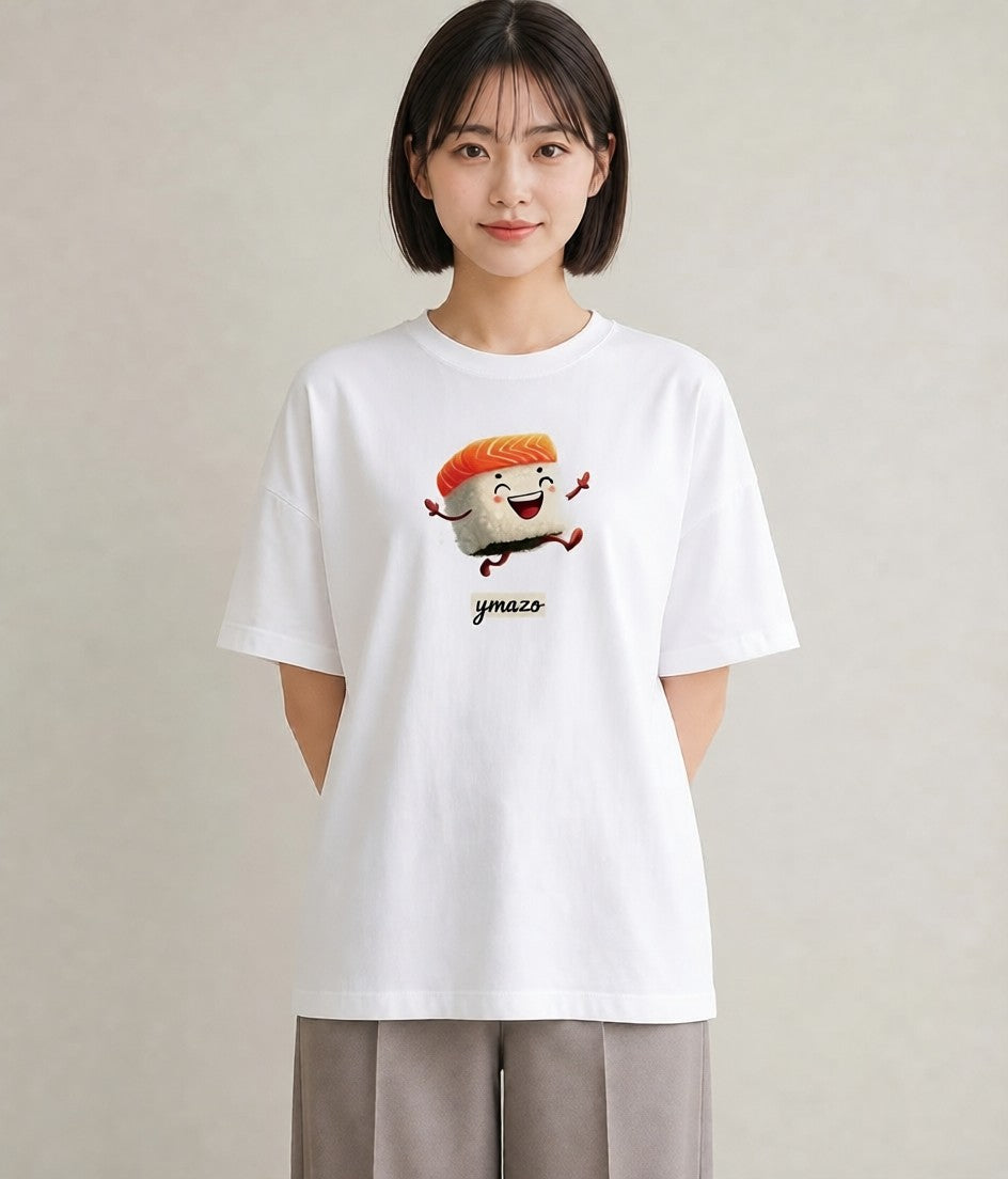 デザインTシャツ レディース お寿司 食べ物 フード イラスト フェミニン 親子 20代 白T