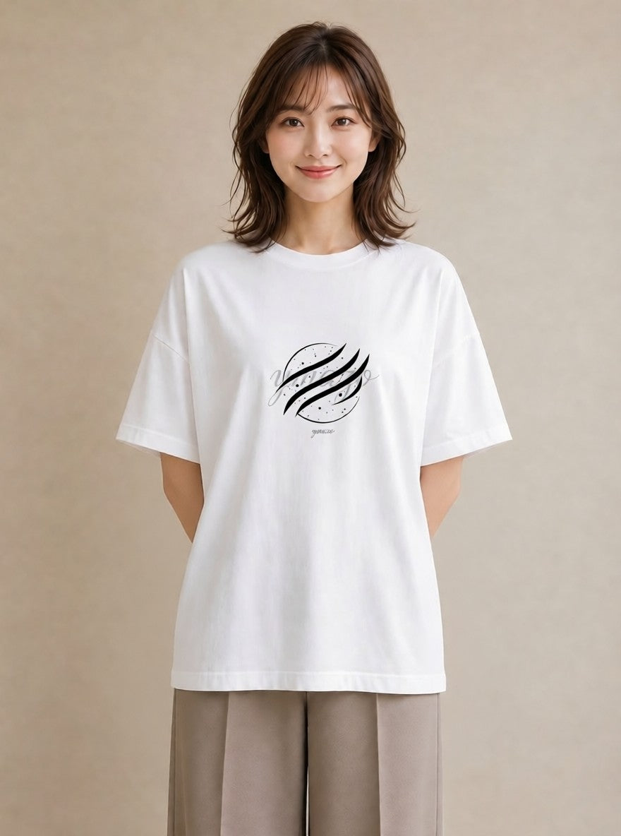 グラフィックTシャツ レディース 手鏡 アンティーク レトロ ナチュラル イラスト ニュアンス 社会人 女性 白T