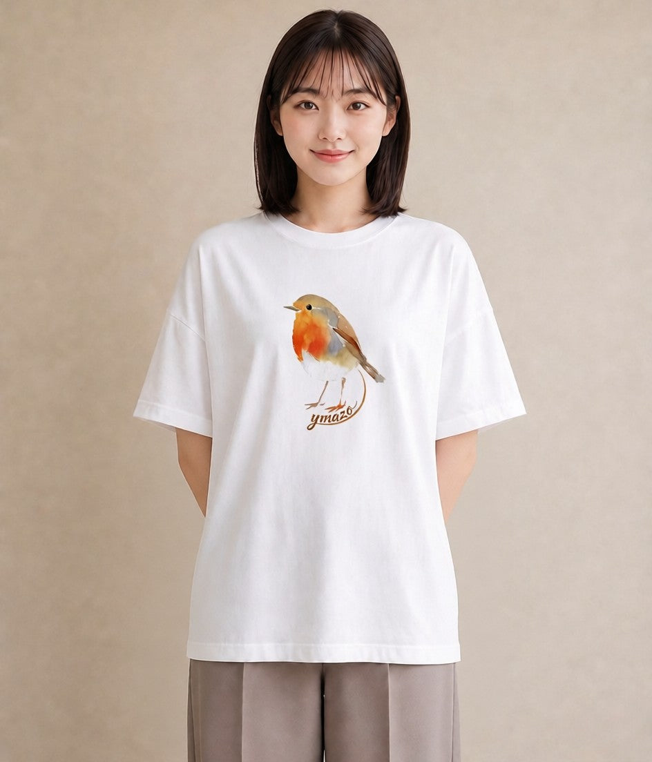 Tシャツ レディース 小鳥 ペット 動物 イラスト ナチュラル 姉妹 送別ギフト 白T