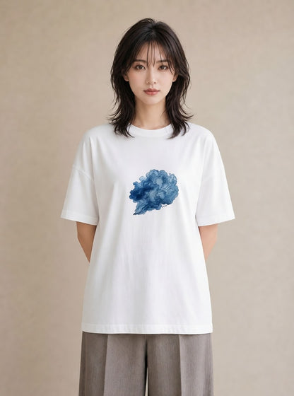 Tシャツ レディース 蠍座 星空 宇宙 イラスト ラフ カフェ服 クリスマス 白T