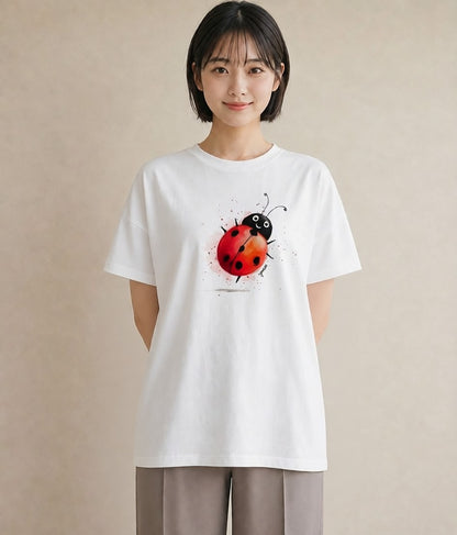 デザインTシャツ レディース アリ 昆虫 虫 イラスト ガーリー 女性向けギフト 散歩 白T