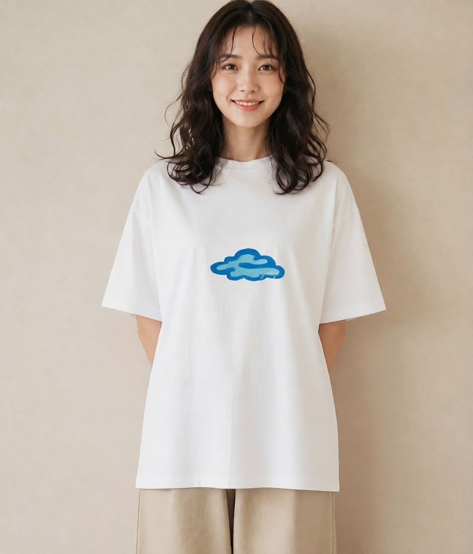 デザインTシャツ レディース 空 星空 宇宙 イラスト 普段使い お揃い 親子 白T