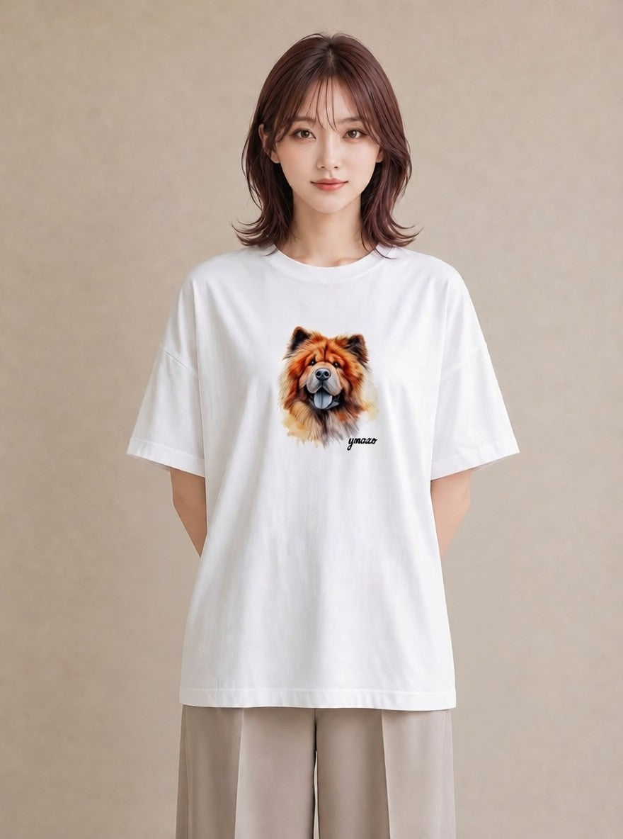 プリントTシャツ レディース 柴犬 しばいぬ 犬 いぬ イラスト ヴィンテージ風 ルームウェア ギフト 白T