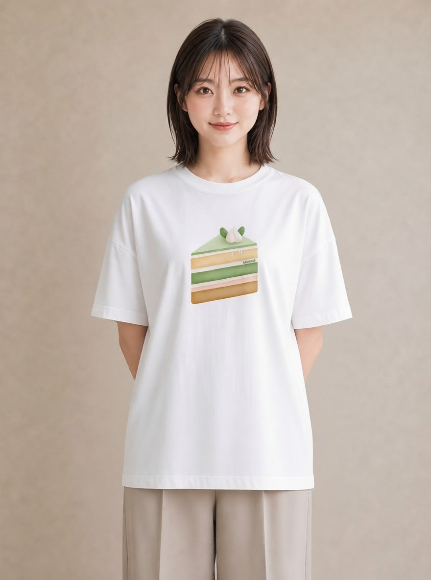 半袖Tシャツ レディース キャンディ 食べ物 フード イラスト カフェコーデ 帰省 ラフ 白T