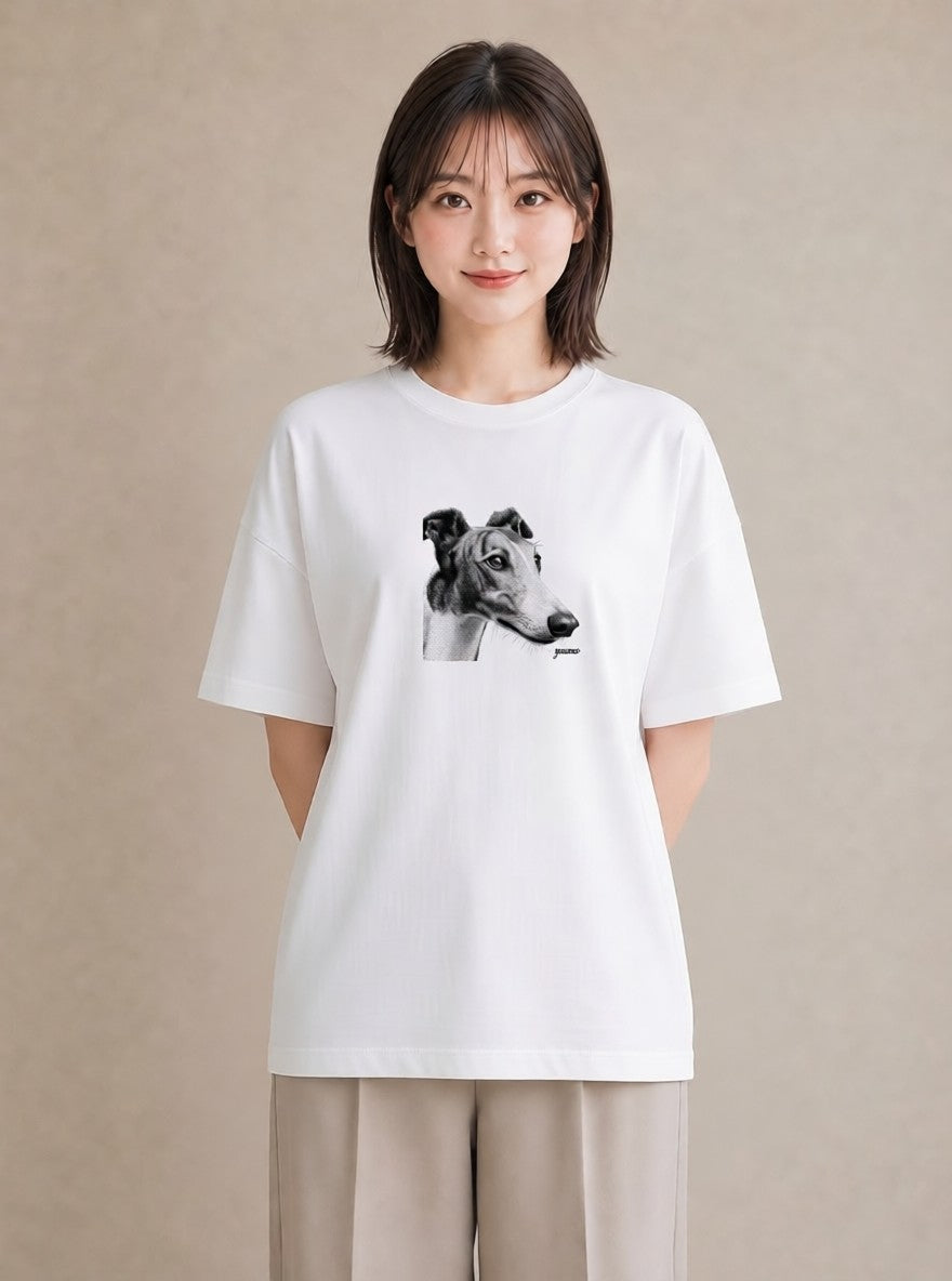 Tシャツ レディース イタリアングレーハウンド 犬 いぬ イラスト ポップ 敬老の日 ホワイトデー 白T
