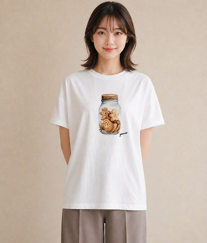 デザインTシャツ レディース あんみつ 食べ物 フード イラスト 可愛い クリスマス 旅行 白T