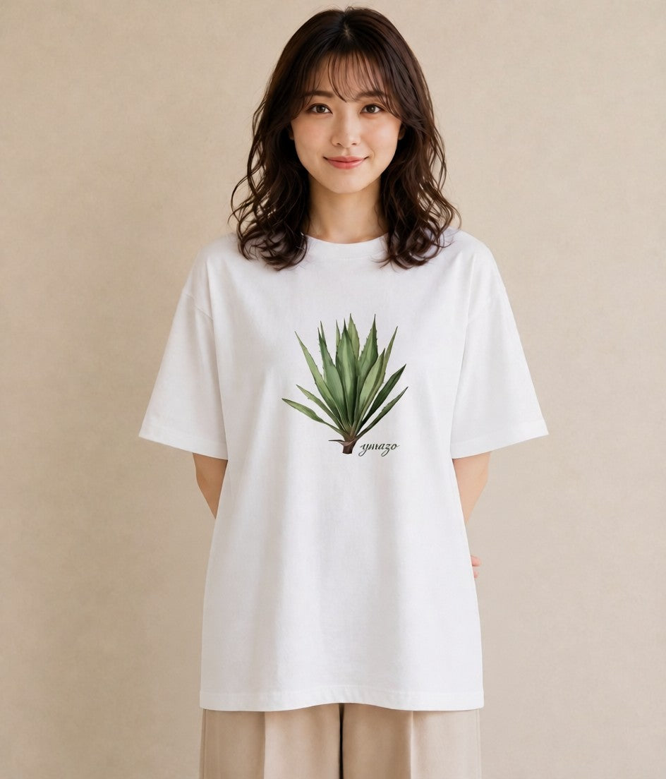 Tシャツ レディース サボテン 植物 ボタニカル イラスト お洒落 通学 誕生日プレゼント 白T