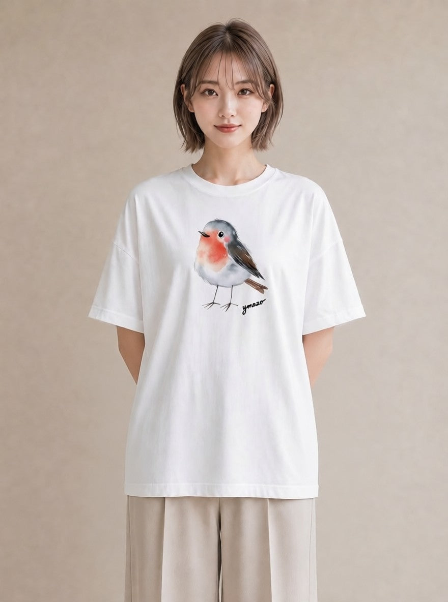 Tシャツ レディース 桜文鳥 ペット 動物 イラスト 韓国風 部屋着 女性向けギフト 白T