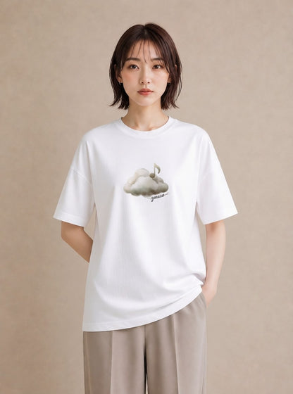デザインTシャツ レディース 虹 星空 宇宙 イラスト 旅行コーデ 母の日 ビーチ 白T