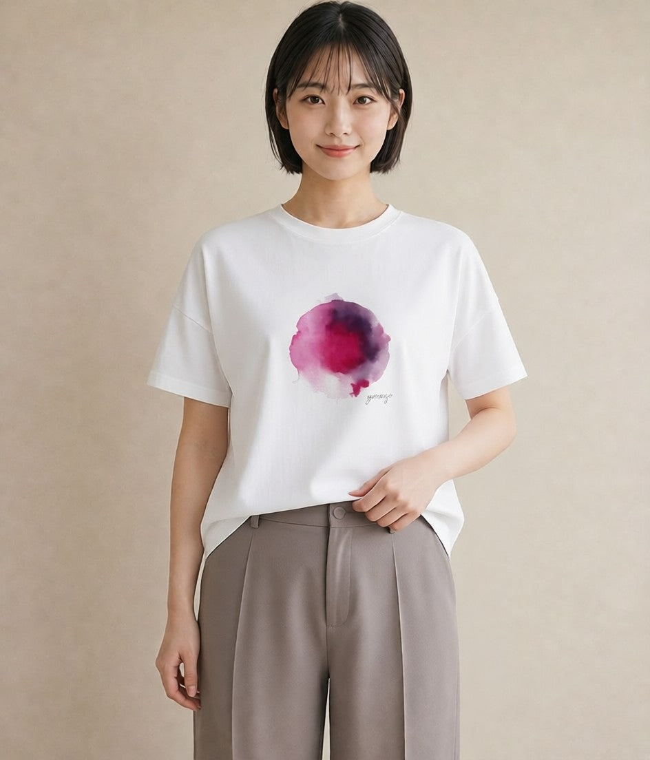 プリントTシャツ レディース 牡羊座 星空 宇宙 イラスト ガーリー デイリーウェア 休日 白T