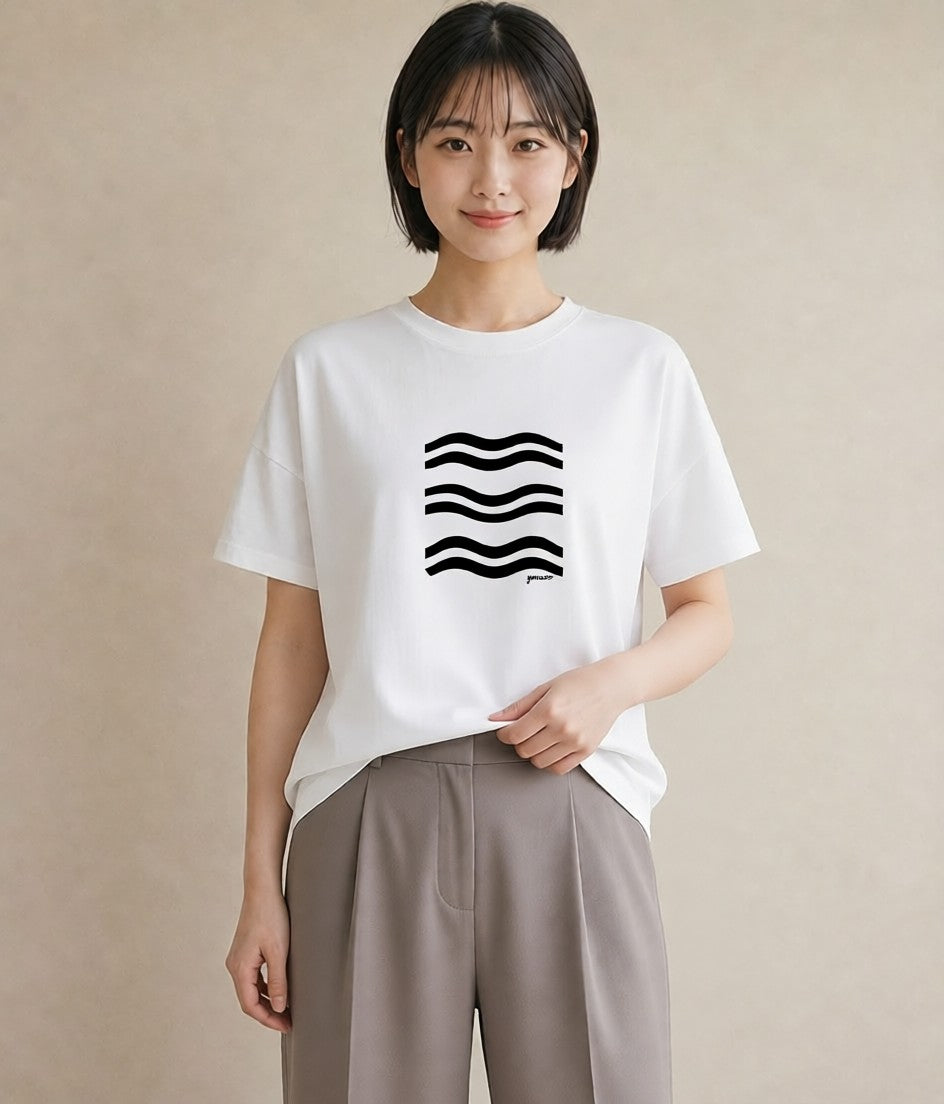 Tシャツ レディース 海 リゾート 夏 イラスト アート風 女性 旅行用 白T