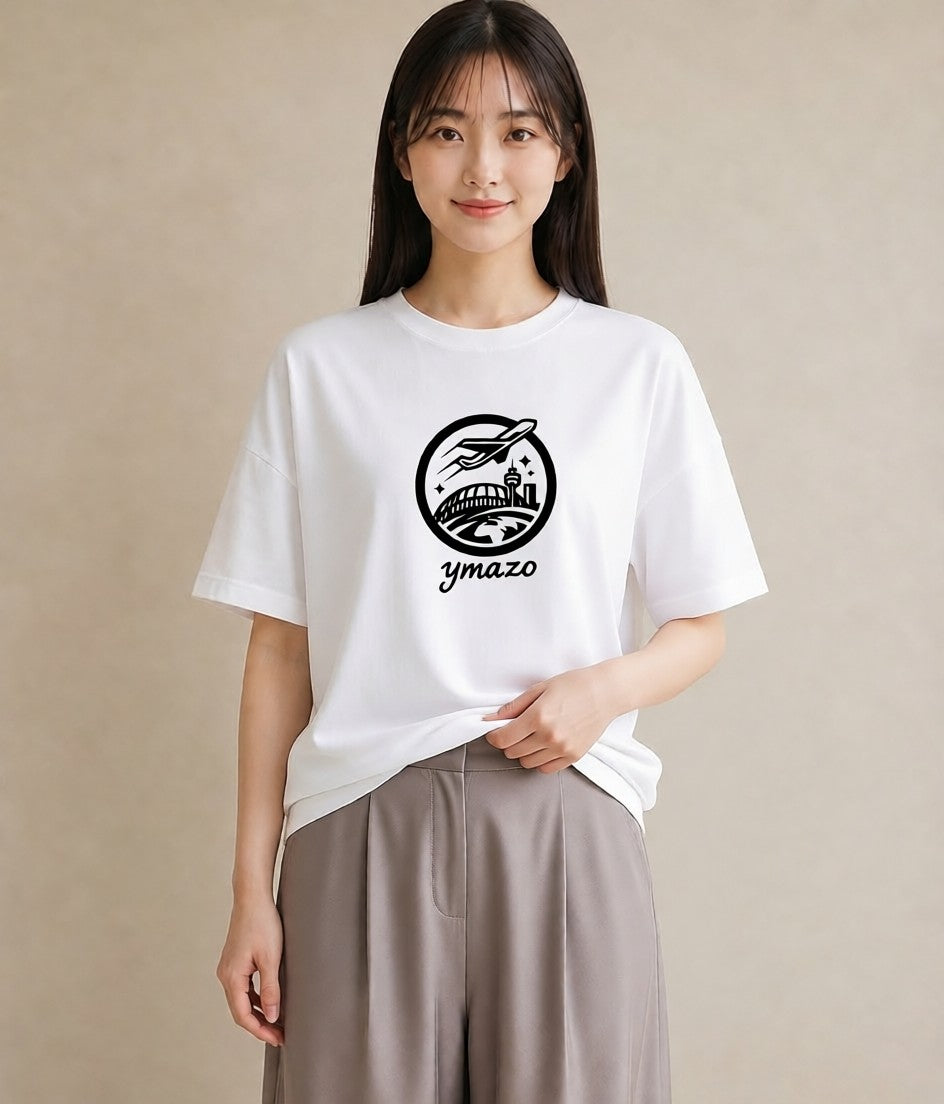 グラフィックTシャツ レディース 旅 トラベル スタンプ イラスト ゆるかわ 通学 誕生日プレゼント 白T