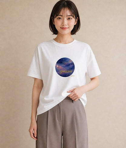 デザインTシャツ レディース 蠍座 星空 宇宙 イラスト ユニーク ペアコーデ 秋コーデ 白T