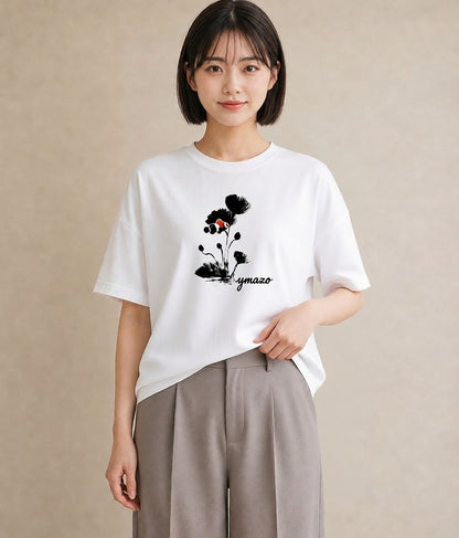 プリントTシャツ レディース 風鈴 ガラス 夏 ナチュラル アンティーク イラスト ゆるかわ 旅行用 海 白T