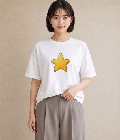 グラフィックTシャツ レディース ヒトデ 海の生き物 海 イラスト 水彩風 20代 カジュアルコーデ 白T