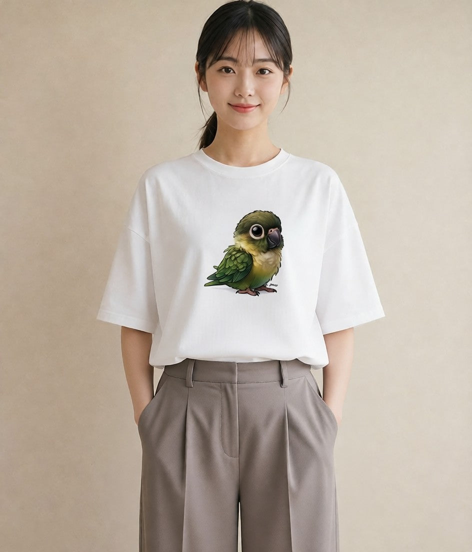 グラフィックTシャツ レディース コザクラインコ ペット 動物 イラスト きれいめ 旅行 母娘コーデ 白T