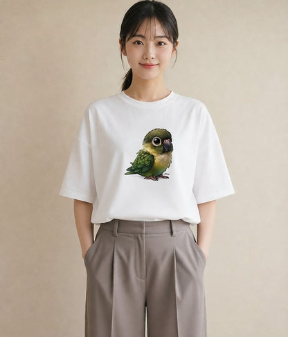 グラフィックTシャツ レディース コザクラインコ ペット 動物 イラスト きれいめ 旅行 母娘コーデ 白T