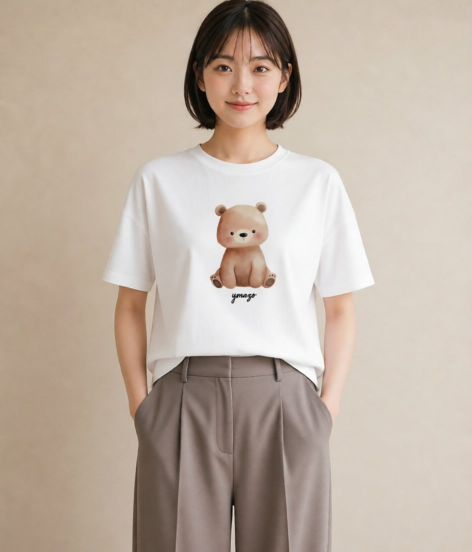 Tシャツ レディース コアラ 動物 アニマル イラスト ラフカジュアル 綿100 デート 白T