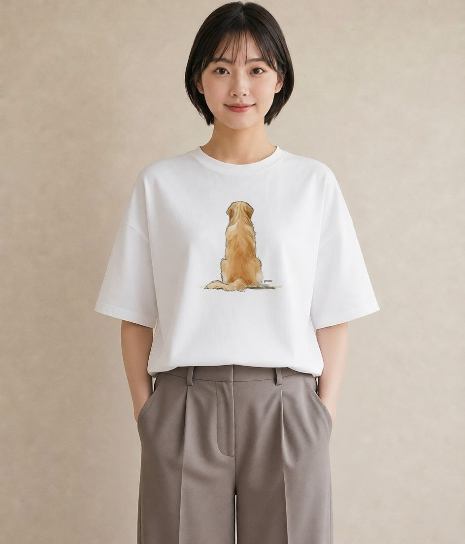 Tシャツ レディース ミックス犬 犬 いぬ イラスト ラフカジュアル クリスマス 旅行 白T