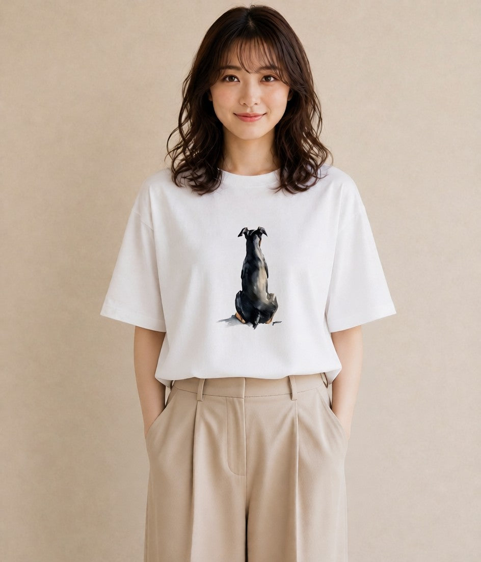 Tシャツ レディース ミックス犬 犬 いぬ イラスト 淡色 女性 旅行用 白T