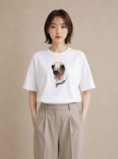 半袖Tシャツ レディース ラッコ 動物 アニマル イラスト 休日コーデ 送別ギフト 通勤 白T