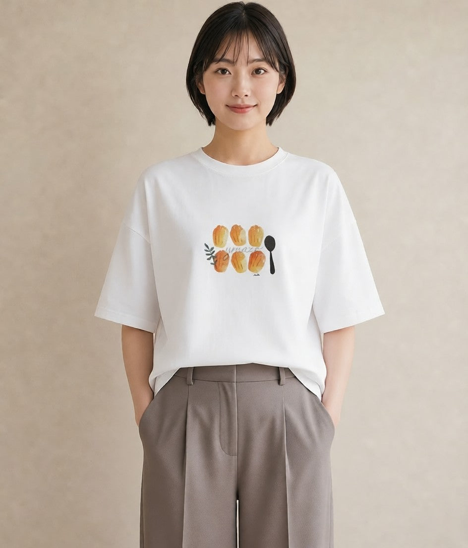 プリントTシャツ レディース クッキー 食べ物 フード イラスト 可愛い ホワイトデー 春服 白T