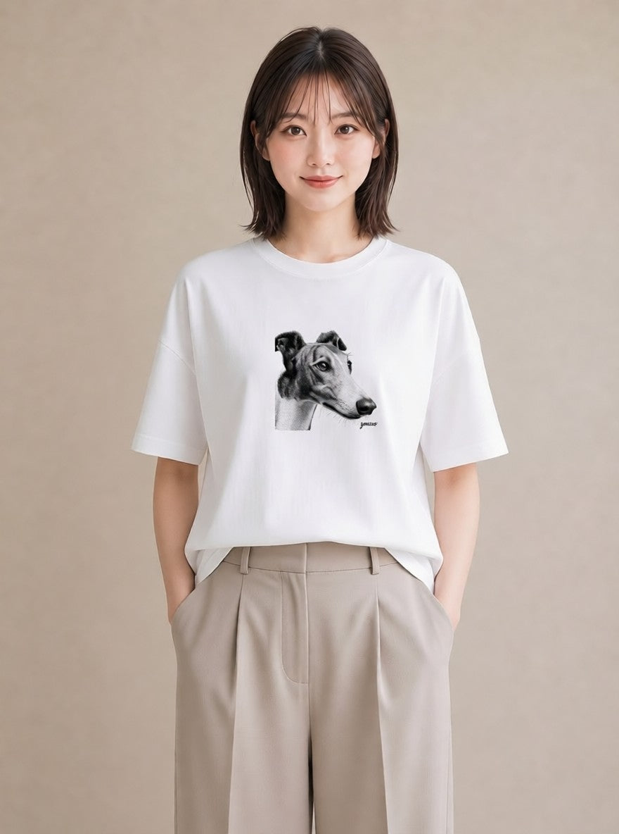 Tシャツ レディース イタリアングレーハウンド 犬 いぬ イラスト ポップ 敬老の日 ホワイトデー 白T
