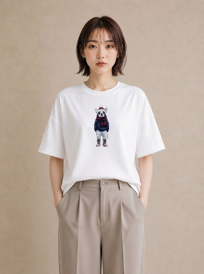 グラフィックTシャツ レディース フレンチブルドッグ フレブル 犬 いぬ イラスト ミニマル 散歩 お出かけ 白T