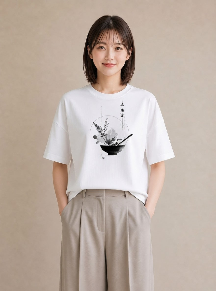 Tシャツ レディース 風鈴 ガラス 夏 ナチュラル アンティーク イラスト お洒落 綿100 デート 白T