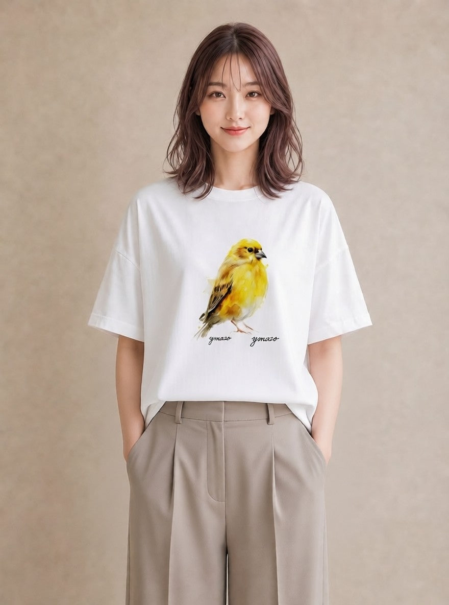 デザインTシャツ レディース オカメインコ ペット 動物 イラスト カフェコーデ 部屋着 女性向けギフト 白T