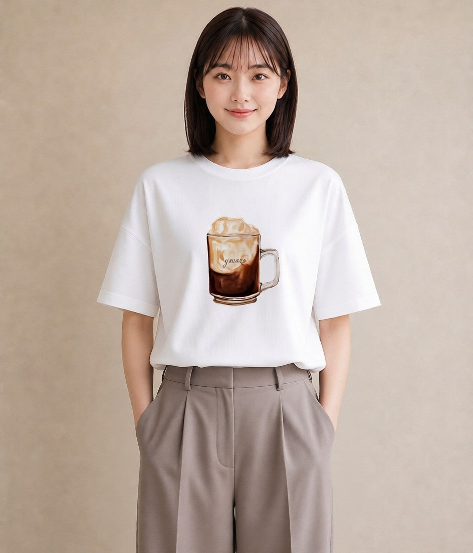 Tシャツ レディース クリームソーダ 食べ物 フード イラスト ゆるコーデ 休日 ペアコーデ 白T