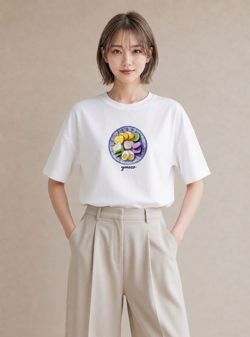 グラフィックTシャツ レディース たい焼き 食べ物 フード イラスト モード 春服 ミセス 白T