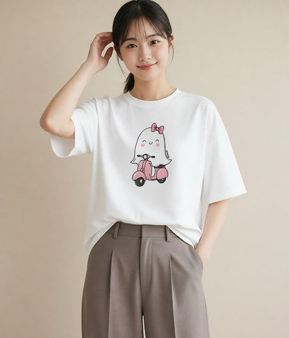 Tシャツ レディース アザラシ 動物 アニマル イラスト きれいめ 女性 旅行用 白T