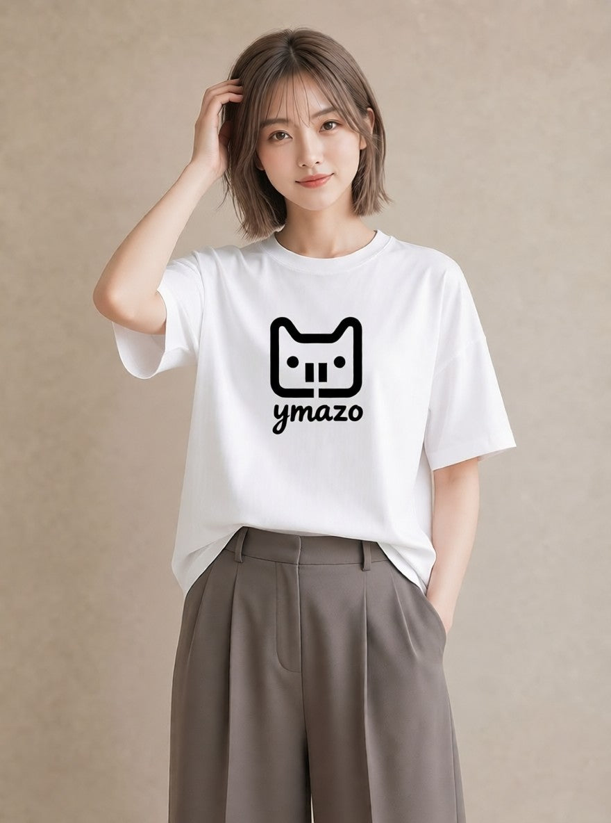 グラフィックTシャツ レディース 猫 ねこ ネコ イラスト 手描き風 帰省 ラフ 白T